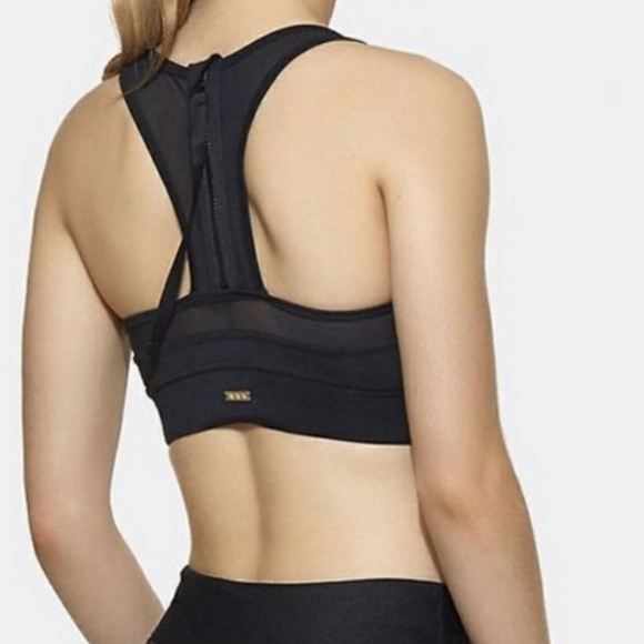 Alala XS Zip It Up Athletic Bra Black - Picture 2 of 7